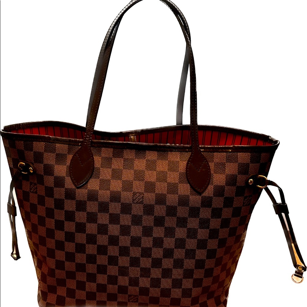 Louis Vuitton Neverfull MM Damier Ebene Tote Bag